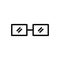 Classic glasses outline icon.