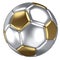 Classic Gold and Silver Soccer Ball