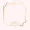 Classic golden calligraphic ornamental frame on white background