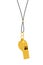 Classic Golden Coaches Whistle Hanging on Rope. 3d Rendering