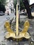 A classic golden sea anchor in Odessa, Ukraine - EUROPE