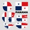 Classic grunge flag of Panama country. Happy independence day of Panama.