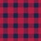 Classic Hand-Drawn Blue and Red Buffalo Plaid Checks Vector Seamless Pattern