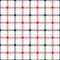 Classic Hand-Drawn Blue and Red Glun Club Plaid Checks on White Background Vector Seamless Pattern