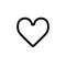 Classic Heart vector icon. Black and white love illustration. Outline linear icon of heart.