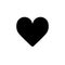 Classic Heart vector icon. Black and white love illustration. Solid linear icon of heart.