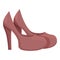 Classic high heels shoes icon cartoon vector. Female fashion