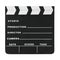 Classic hollywood chalk clapperboard isolated on a white background with clipping path