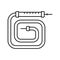 classic hookah hose line icon vector illustration