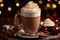 Classic hot chocolate rich warmth and creamy eggnog festive holiday Christmas