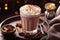 Classic hot chocolate rich warmth and creamy eggnog festive holiday Christmas
