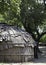 Classic hut used by the native American Wampanoag tribe at Plimoth plantation