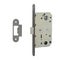 Classic interior lock in the form of a latch in matte gray with a strike plate