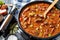 Classic irish beef and beer stew, close-up