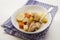 Classic irish stew with a spoon and deep plate