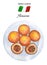 Classic Italian arancini watercolor