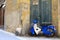 Classic Italian urban scene with scooter
