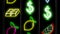 Classic jackpot slot machine in casino with winning symbols