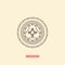 Classic japanese wheel icon. Vector illustration