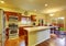 Classic kitchen with hardwood floor.