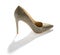 Classic ladies stiletto court shoe on white