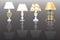 Classic lamp set with golden ornaments