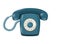 Classic land line rotary telephone on white vector