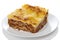 Classic lasagna bolognese isolated