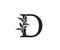 Classic Letter D Heraldic logo. Vintage classic ornate letter vector