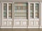 Classic library cabinet 3d rendering