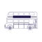 Classic london bus icon, flat design