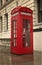 Classic London telephone booth