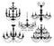 Classic Luxury black chandelier