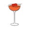 Classic Manhattan Cocktail vector illustration