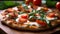 Classic Margherita Pizza with Fresh Tomatoes and Basil