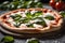 Classic margherita pizza with perfectly melted mozzarella and fresh basil leaves