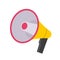 Classic Megaphone Vector. Flat Isolated On White Illustration. Cartoon Design Element For Website And Promotion Banners