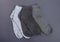 Classic mens gray socks on a dark gray background