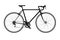 Classic mens town, road bike silhouette, detailed vector illustration