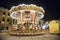 Classic merry-go-round or carousel at the winter fair