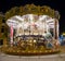 Classic merry-go-round or carousel at the winter fair