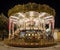 Classic merry-go-round or carousel at the winter fair