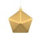 Classic metallic golden polygonal Christmas tree hanging bauble for festive winter holiday vector