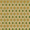 Classic Mid century modern ogee seamless pattern in orange and green.
