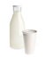 Classic milk bottle and ceramic glass
