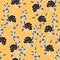 Classic minimal meadow wild flowers seamless pattern in vector EPS10 ,Design for fashion,fabric,textile,wallaper,wrapping,cover