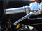 Classic motorcycle chrome hand grip and brake lever