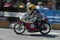 Classic motorcycle during an exhibition at Malaga