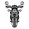Classic motorcycle front view icon, simple style