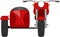 Classic motorcycle front view illustration
